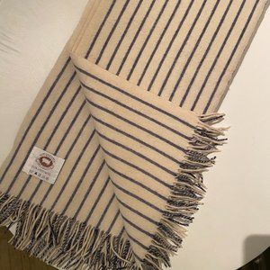 Rare Striped Compagnia Lane Preziose 100% Lambswool Throw